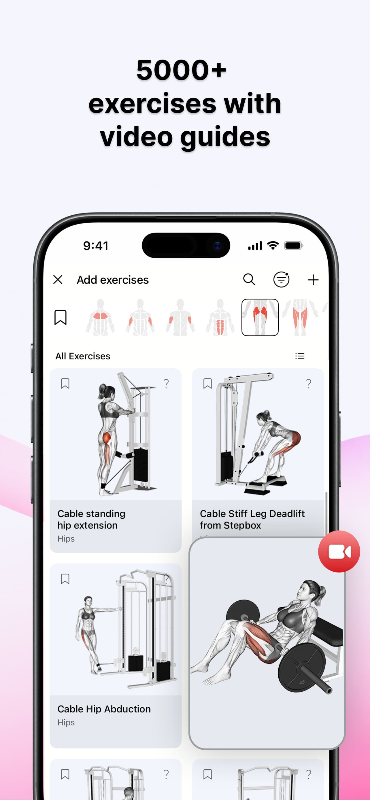 Lyfta client app training details screen